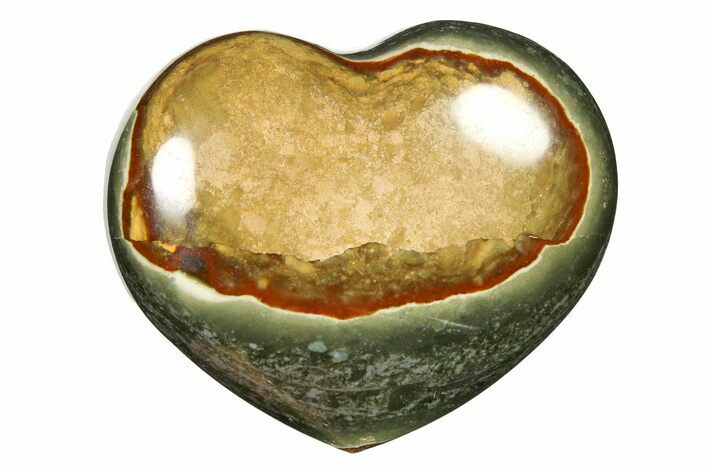 Wide, Polychrome Jasper Heart - Madagascar #277937